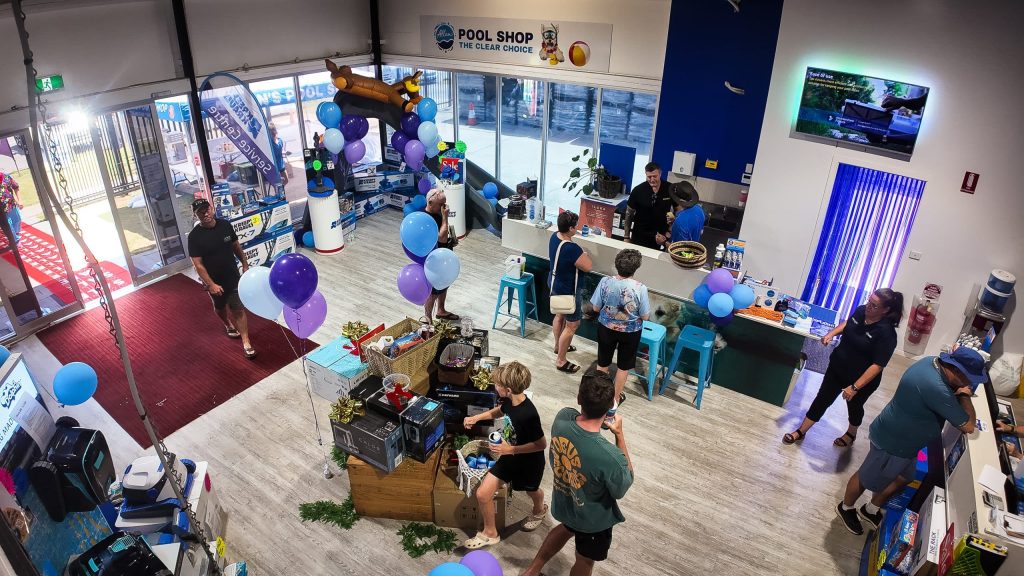 Allan's Pool Shop community event display