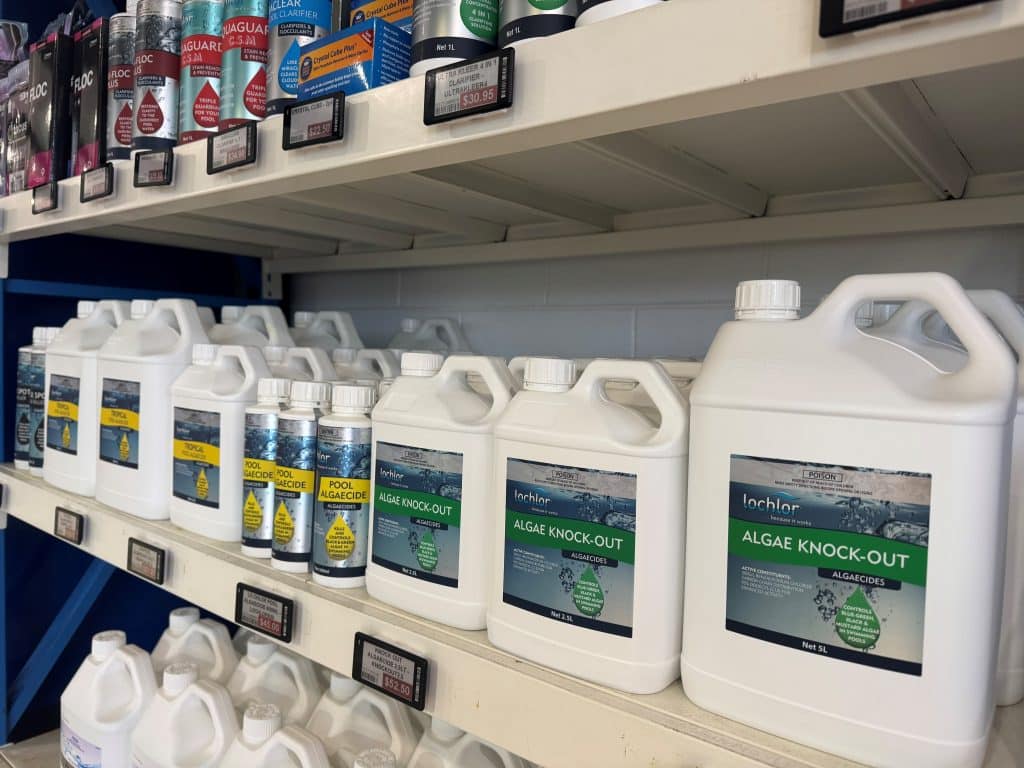Pool Chemical Retail Store Display