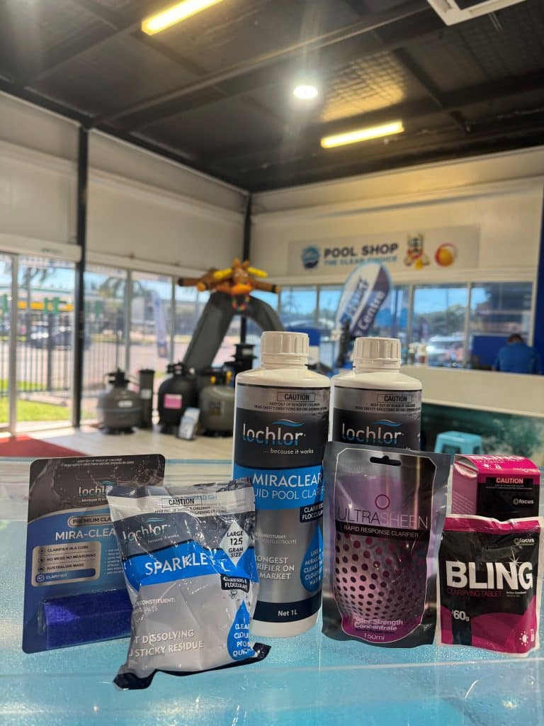 Pool Chemicals Display at Allan's Pool Shop