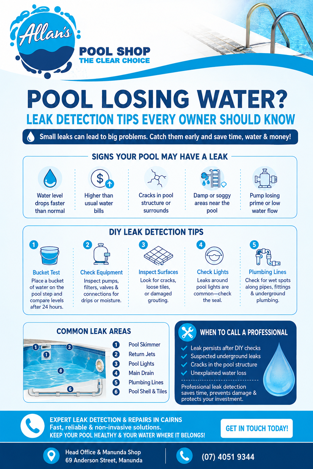 Pool Losing Water Leak Detection Tips Every Owner Should Know | Allan's Pool Shop